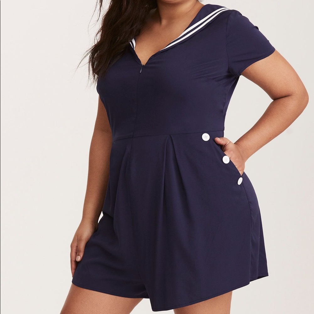 Retro Chic Nautical Romper